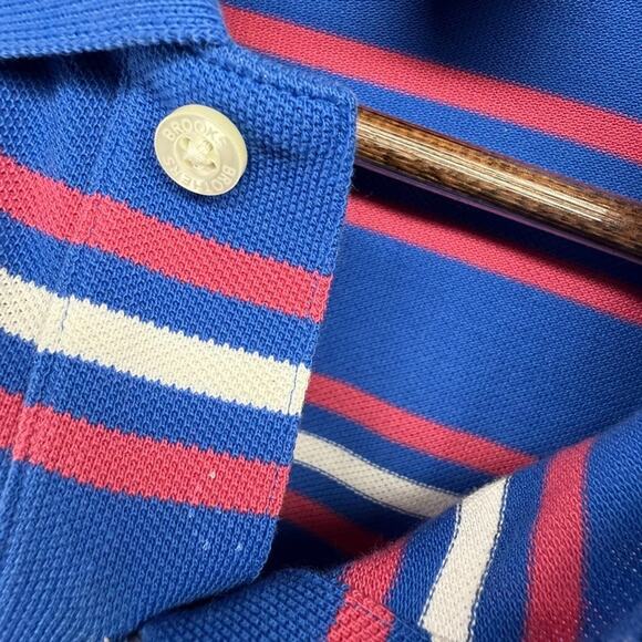 Brooks Brothers Polo Shirt men's XL Blue Pink Performance Embroidered Logo Knit - Picture 7 of 10